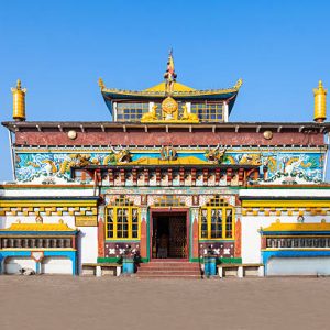 Old Ghoom Monastery is located at Ghum near Darjeeling in the state of West Bengal, India. The monastery follows the Gelug school of Tibetan Buddhism.