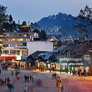The Square of the Chowrasta, the main shopping area and mall of Darjeeling